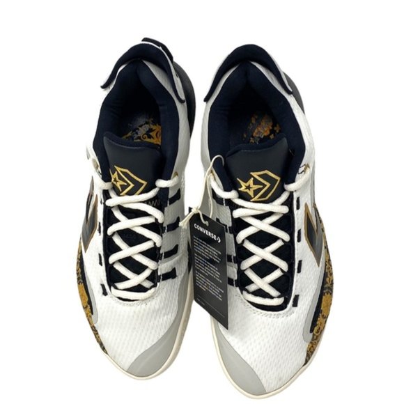 Converse BB Shift Gold White Basketball Sneaker Suede Mesh Women Mid Top A02517C - Picture 6 of 9